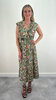 Overslag jurk Paisley Inez Groen