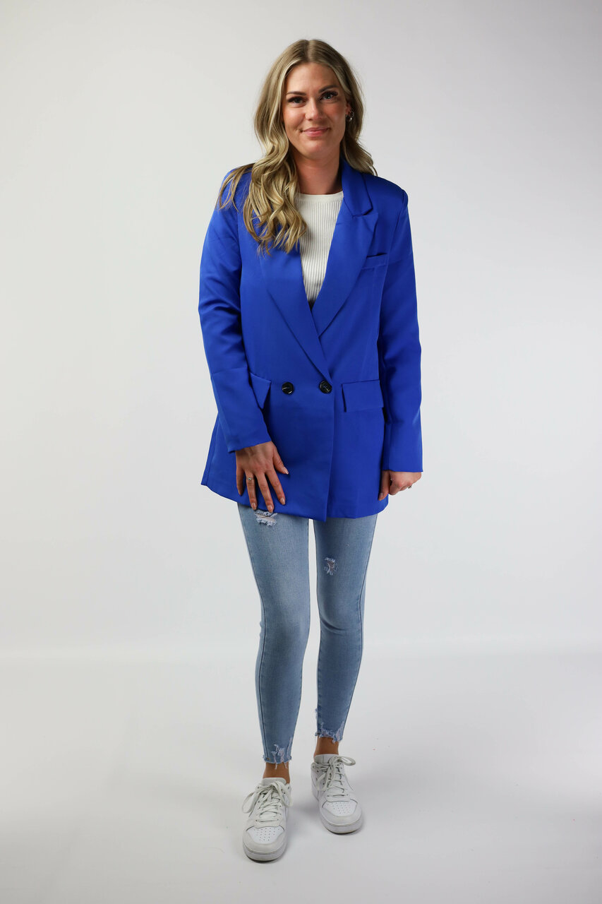 Bouwen Geweldig voorzichtig Oversized blazer Liselot Kobaltblauw - Peachy - Passion for fashion!