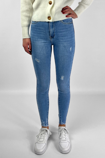 High Waist Skinny Jeans Marthe Blauw